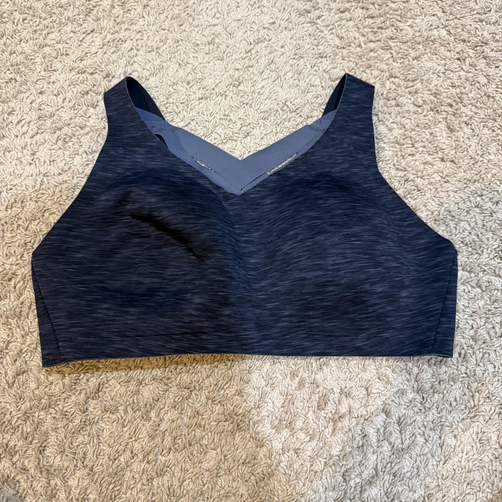 Lululemon Sports Bra Womens 38D Blue Enlite High Support Crossback *SEE BELOW*